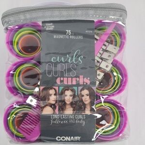 Conair Styling Essentials Magnetic Rollers 75 Piece Set-Multiple Sizes NEW